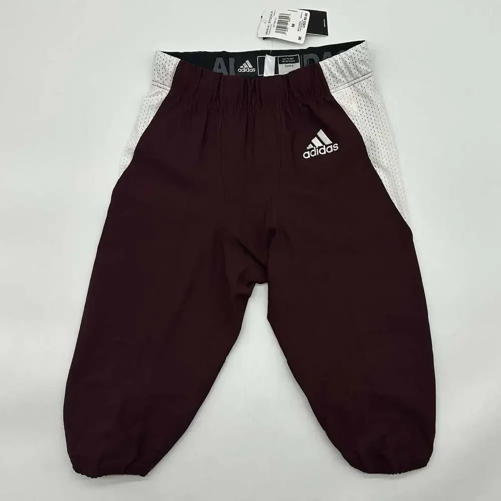 Adidas WVN A1 Stock P Size Medium Burgundy White Woven Jersey Football Pants NWT